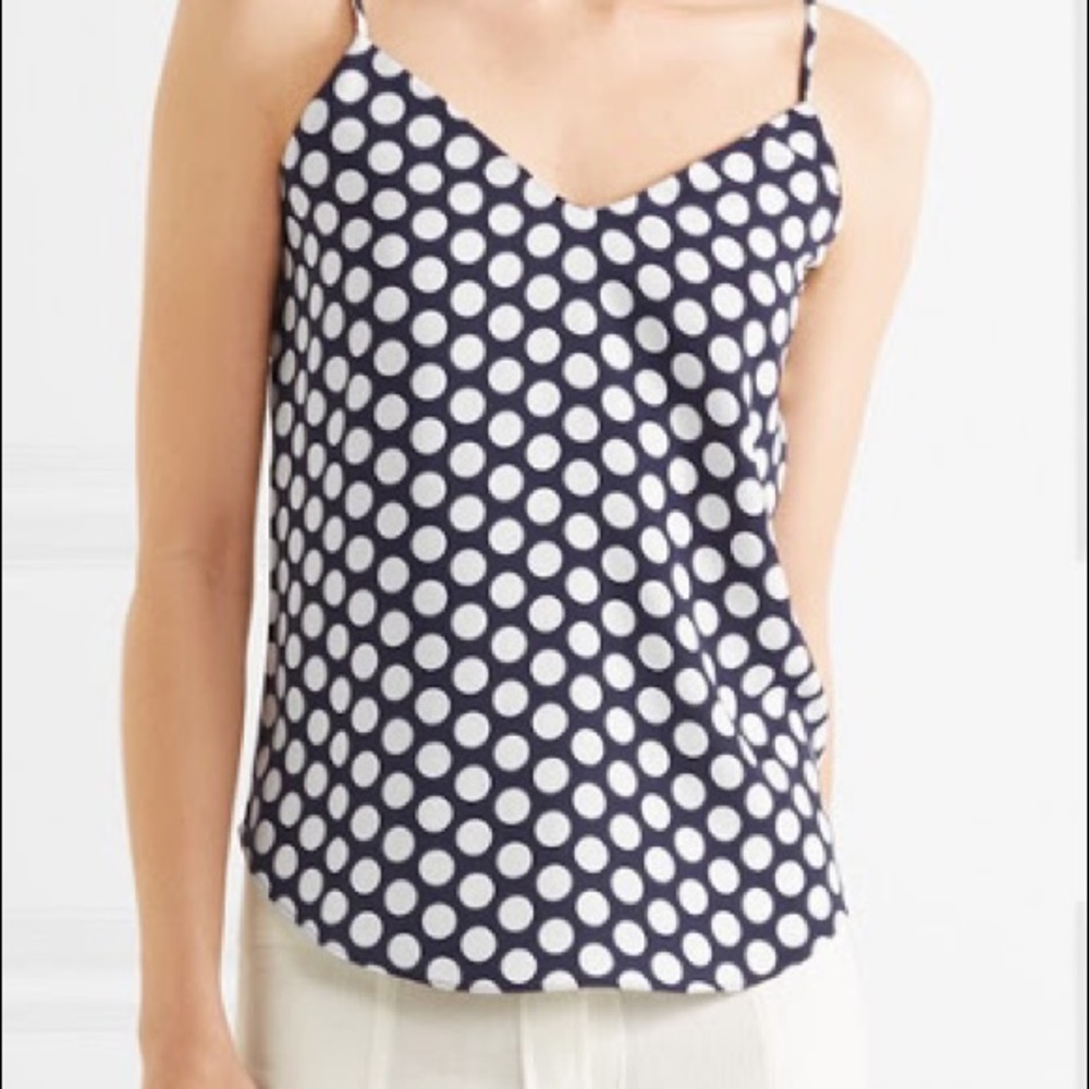 NWT J. Crew polka dot crepe camisole
